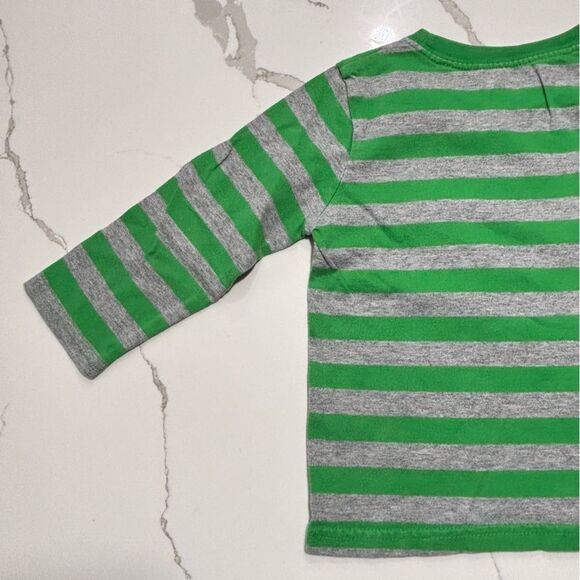 CIRCO | Boys Striped Long-Sleeve Green Grey Space T SHIRT Toddler 3T - Picture 7 of 11